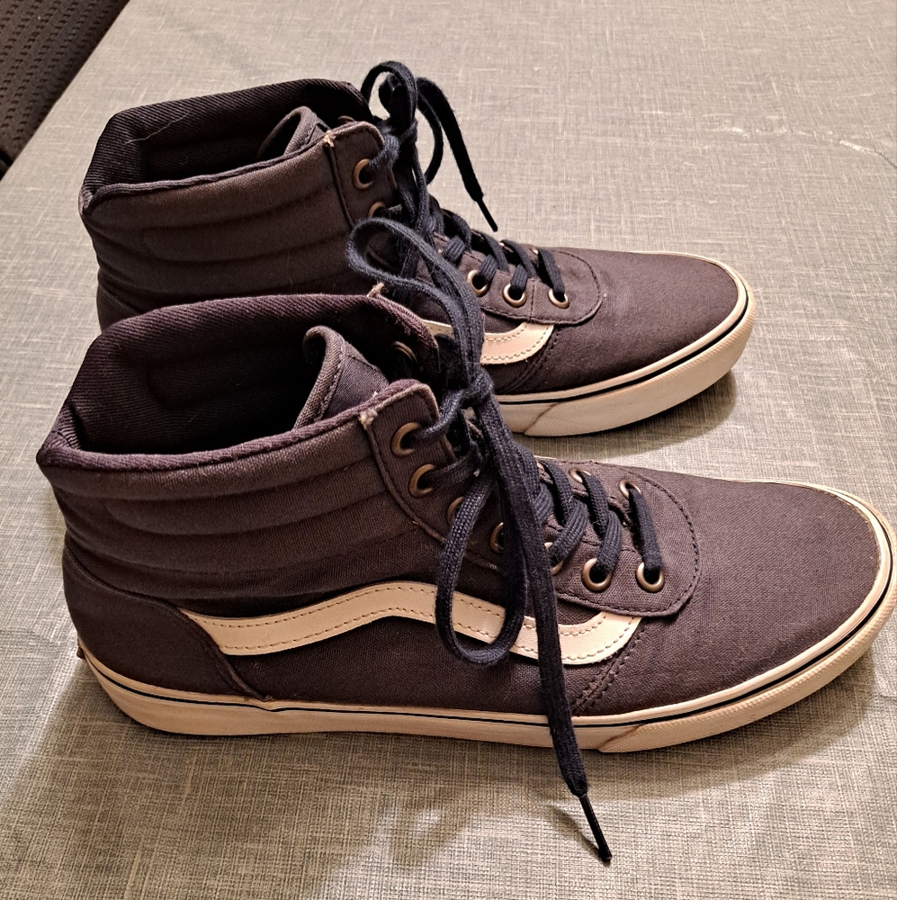 Vans Navy Blue Classic High Top Sneakers Women's Size 8